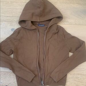 Brant Melville Hooded Zip-Up ribbed jacket